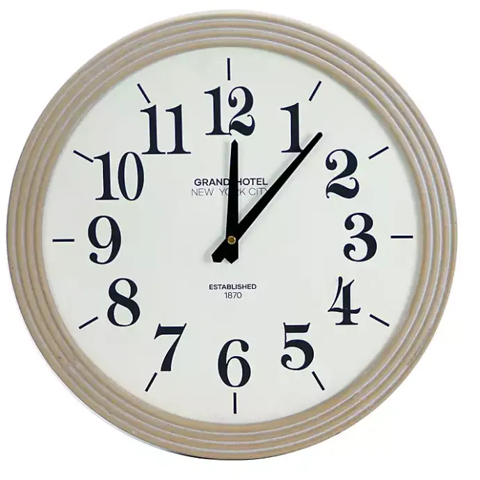 Discount Kirklands Home Round Natural Reed Frame Wall Clock