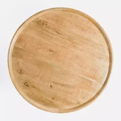 Sale Kirklands Home Round Natural Wood Hughes Coffee Table Tan