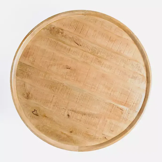 Sale Kirklands Home Round Natural Wood Hughes Coffee Table Tan