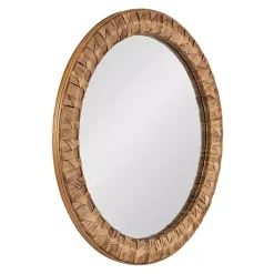 Sale Kirklands Home Round Natural Woven Water Hyacinth Wall Mirror