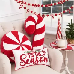 Online Kirklands Home Round Peppermint Candy Pillow