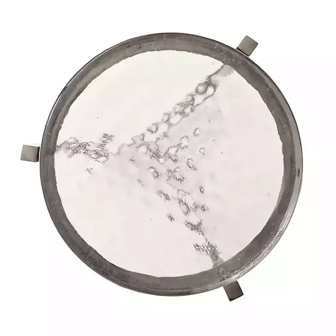 Hot Kirklands Home Round Pewter Aguilar Accent Table