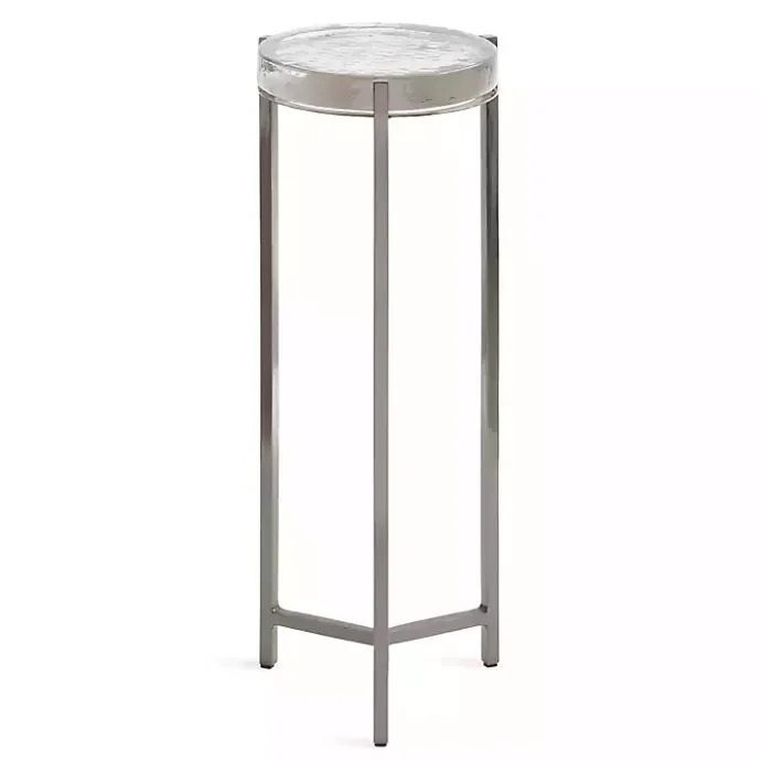 Hot Kirklands Home Round Pewter Aguilar Accent Table