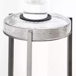 Hot Kirklands Home Round Pewter Aguilar Accent Table
