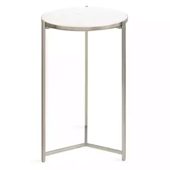 Best Kirklands Home Round Aguilar Accent Table Silver