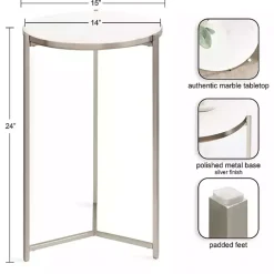 Best Kirklands Home Round Aguilar Accent Table Silver