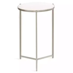 Best Kirklands Home Round Aguilar Accent Table Silver