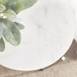 Best Kirklands Home Round Aguilar Accent Table Silver