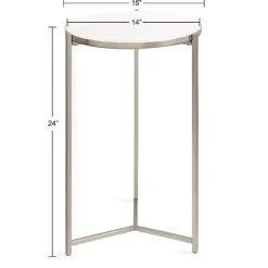 Best Kirklands Home Round Aguilar Accent Table Silver