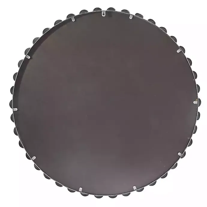 Online Kirklands Home Round Silver Beaded Wall Mirror