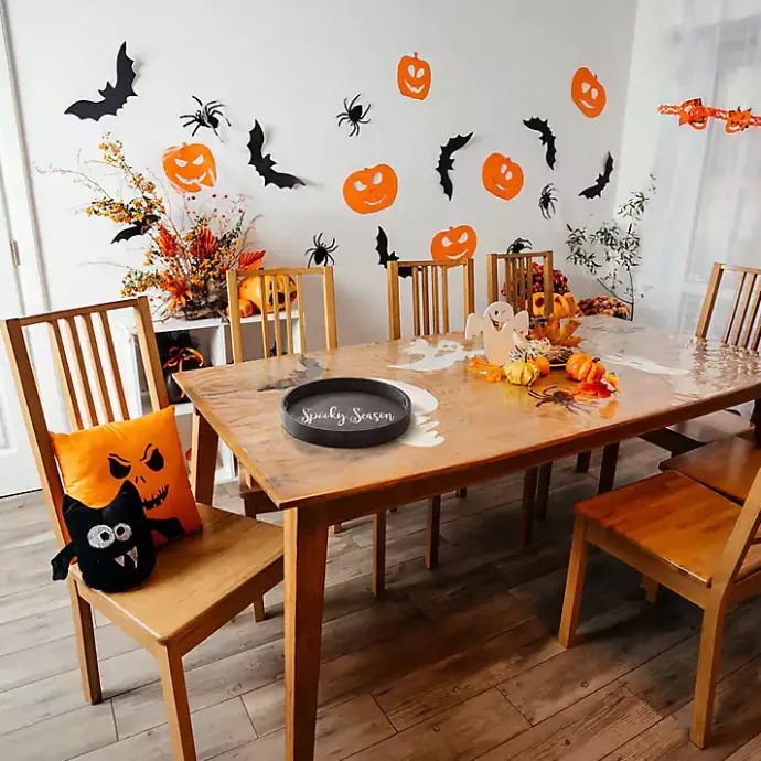 Online Kirklands Home Round Spooky Season Wood Tray Black