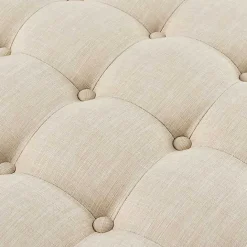 Outlet Kirklands Home Round Cepheus Tufted Ottoman Tan