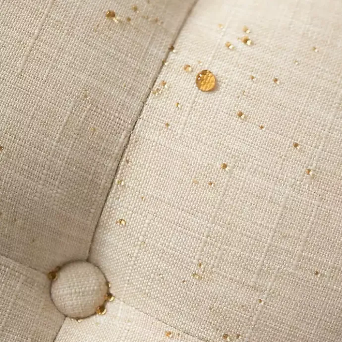 Outlet Kirklands Home Round Cepheus Tufted Ottoman Tan