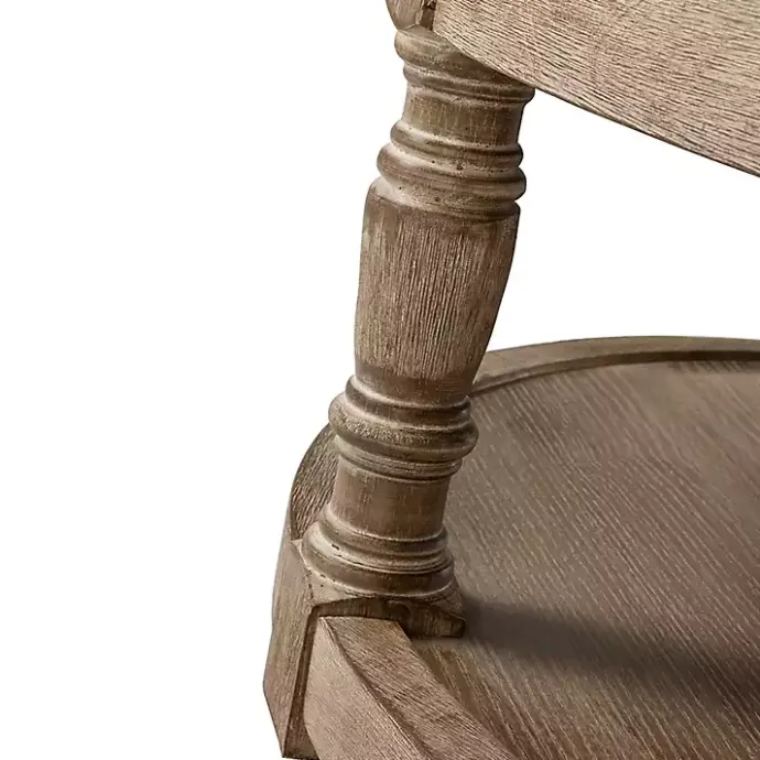 Outlet Kirklands Home Round Cepheus Tufted Ottoman Tan