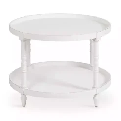 Best Kirklands Home Round Bellport Coffee Table White