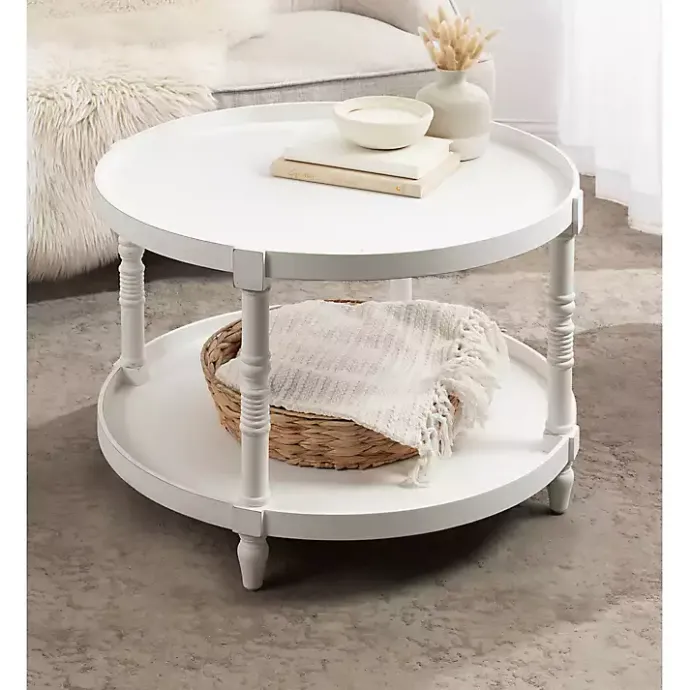Best Kirklands Home Round Bellport Coffee Table White