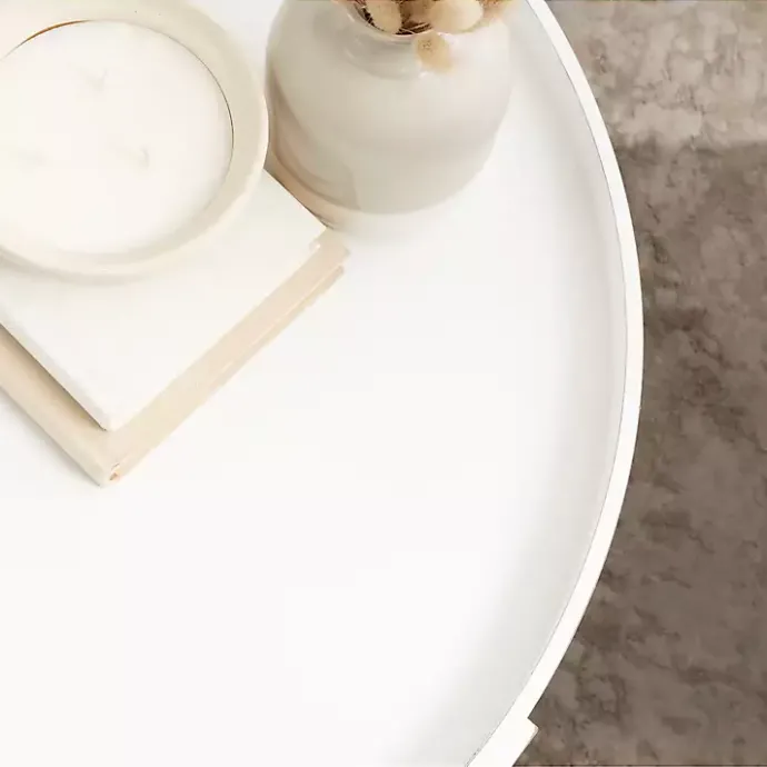 Best Kirklands Home Round Bellport Coffee Table White