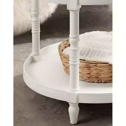 Best Kirklands Home Round Bellport Coffee Table White