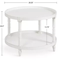Best Kirklands Home Round Bellport Coffee Table White