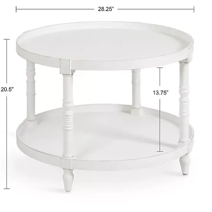 Best Kirklands Home Round Bellport Coffee Table White