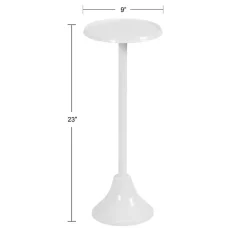 Kirklands Home Round Metal Layla Accent Table White