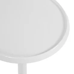 Kirklands Home Round Metal Layla Accent Table White