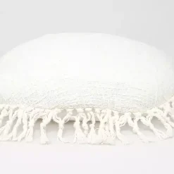 Sale Kirklands Home Round Tassel Pillow White