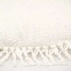 Sale Kirklands Home Round Tassel Pillow White