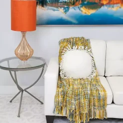 Sale Kirklands Home Round Tassel Pillow White