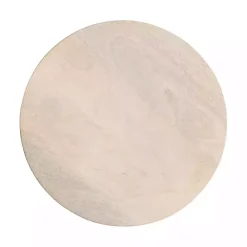 Kirklands Home Round washed Wood Dani Accent Table White