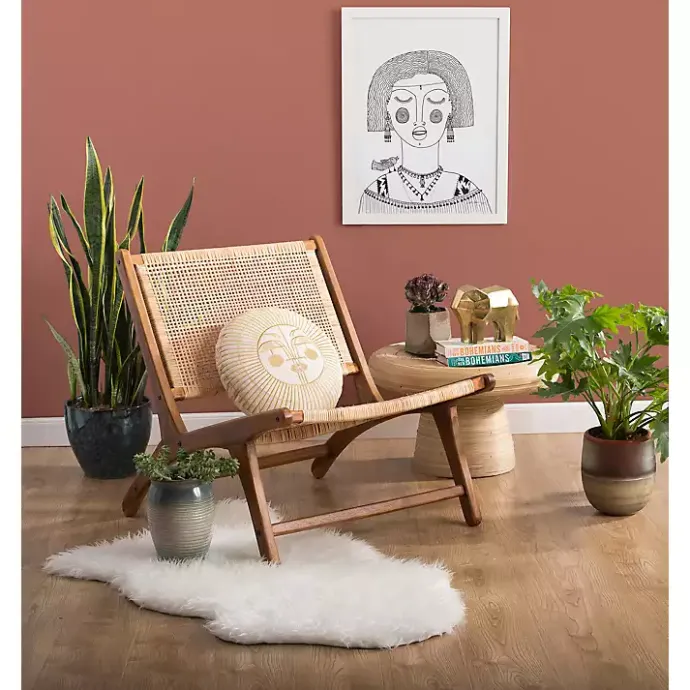 Hot Kirklands Home Round Yellow Sunshine Face Pillow