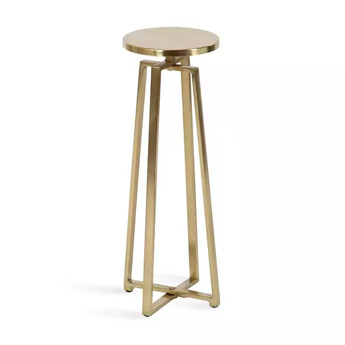 Sale Kirklands Home Round Zia Metal Accent Table Gold