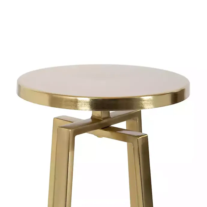 Sale Kirklands Home Round Zia Metal Accent Table Gold