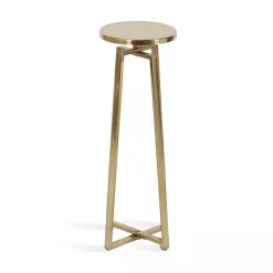 Sale Kirklands Home Round Zia Metal Accent Table Gold
