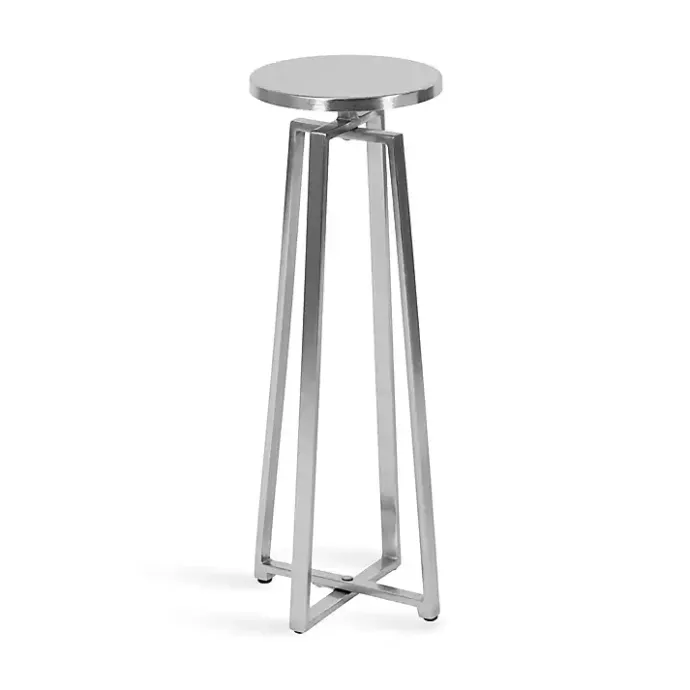 Sale Kirklands Home Round Zia Metal Accent Table Silver