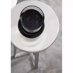 Sale Kirklands Home Round Zia Metal Accent Table Silver