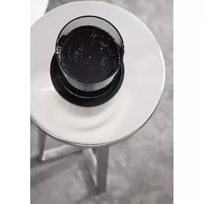 Sale Kirklands Home Round Zia Metal Accent Table Silver