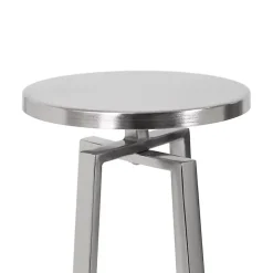 Sale Kirklands Home Round Zia Metal Accent Table Silver