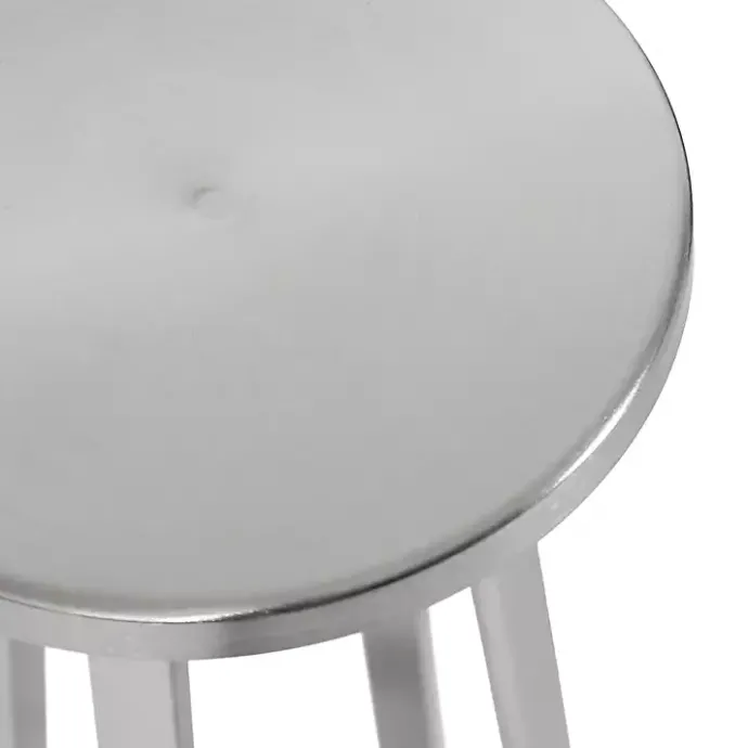 Sale Kirklands Home Round Zia Metal Accent Table Silver