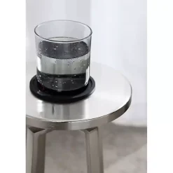 Sale Kirklands Home Round Zia Metal Accent Table Silver