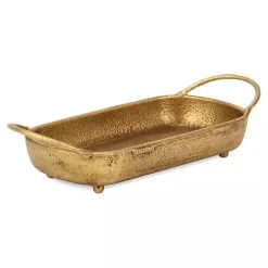 Kirklands Home Rounded Rectangle Cast Iron Dish Gold