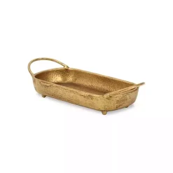 Kirklands Home Rounded Rectangle Cast Iron Dish Gold