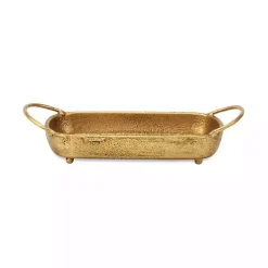 Kirklands Home Rounded Rectangle Cast Iron Dish Gold