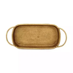 Kirklands Home Rounded Rectangle Cast Iron Dish Gold