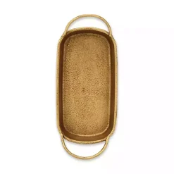 Kirklands Home Rounded Rectangle Cast Iron Dish Gold