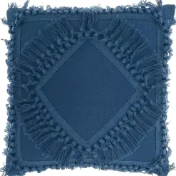 Best Kirklands Home Royal Diamond Fringe Throw Pillow Blue