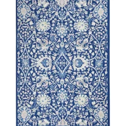 Best Kirklands Home Royal Blue Floral Motif Area Rug, 5x7