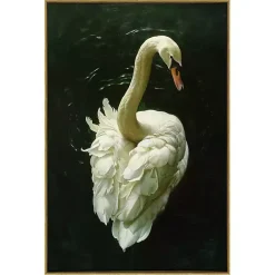 Best Kirklands Home Royal Swan Framed Canvas Art Print