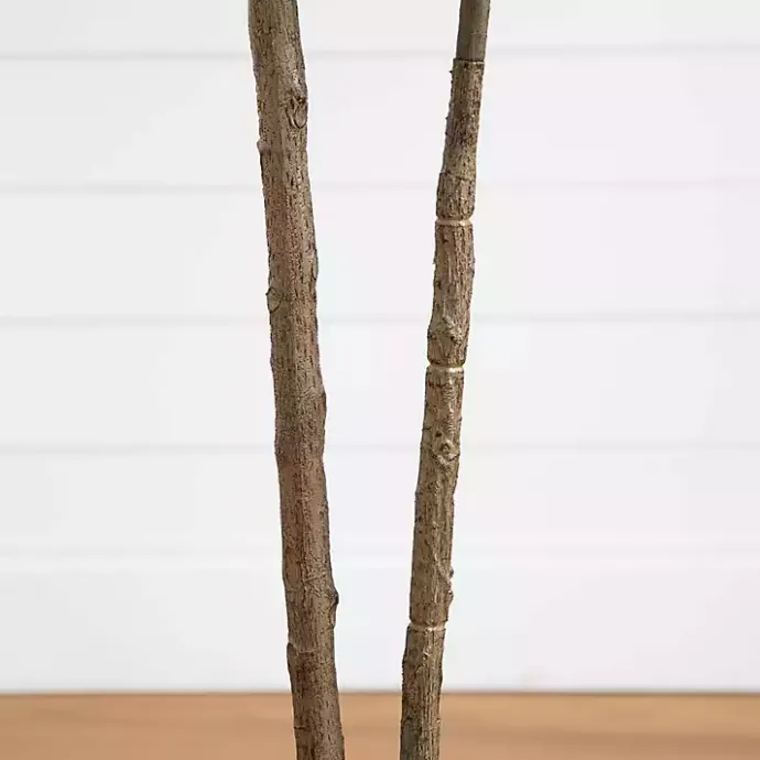 Clearance Kirklands Home Rubberwood Tree in Planter, 6 ft.