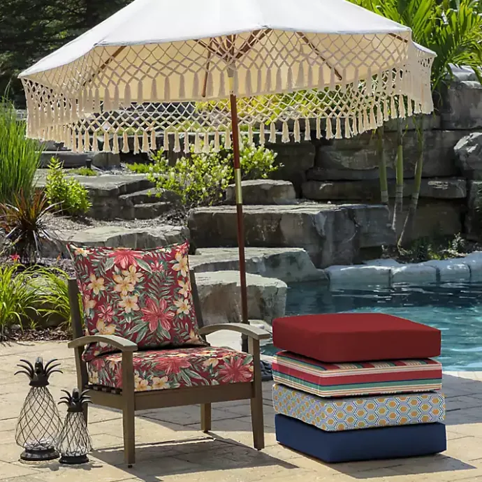 Clearance Kirklands Home Ruby Tropical 2-pc. Outdoor Deep Seat Cushion